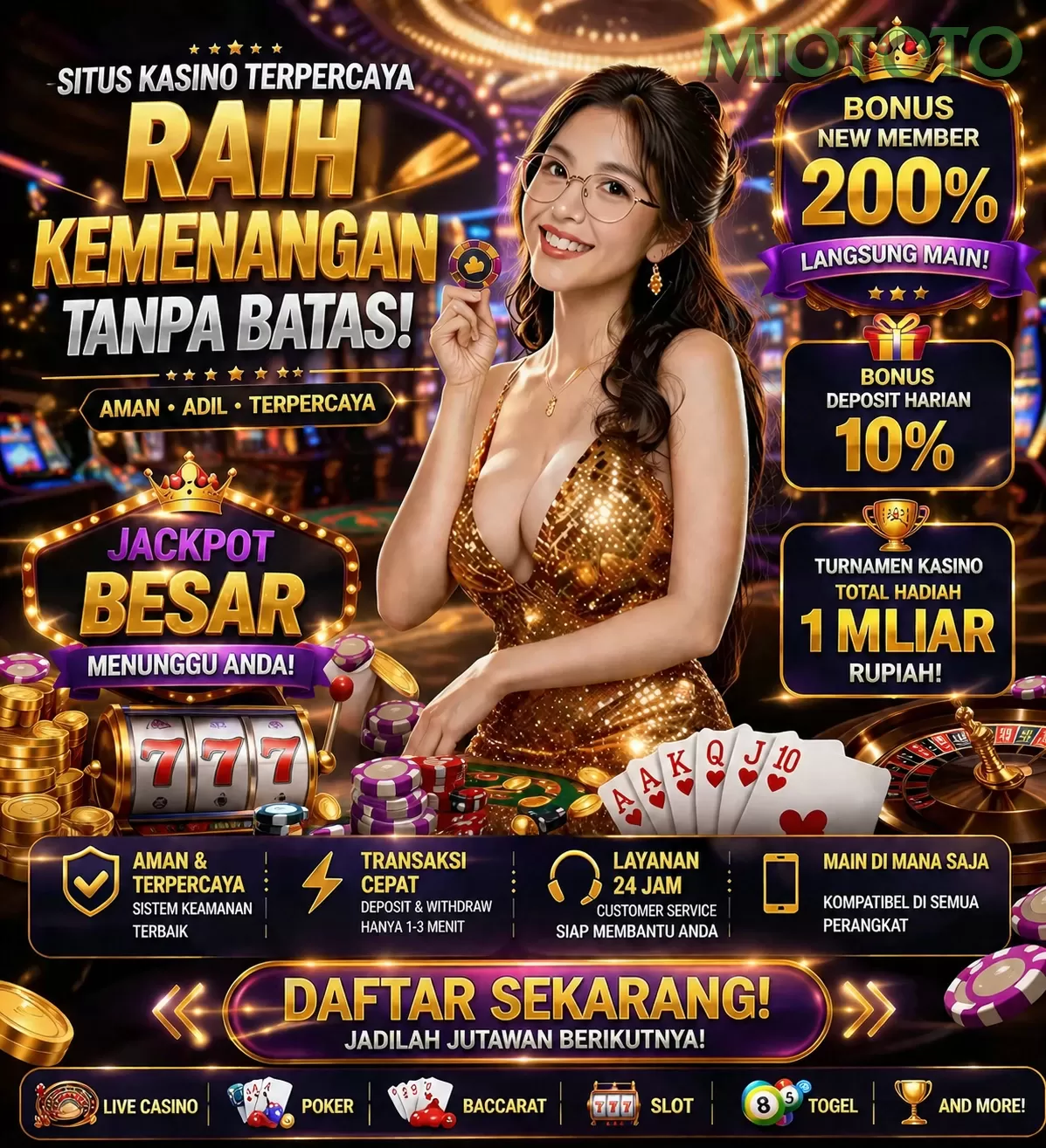 Main miototoq Menang Jackpot Besar